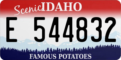 ID license plate E544832