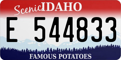 ID license plate E544833