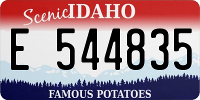ID license plate E544835