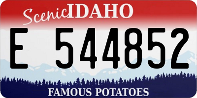 ID license plate E544852