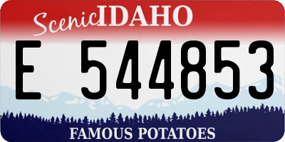 ID license plate E544853