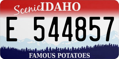 ID license plate E544857