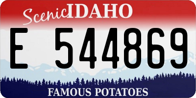 ID license plate E544869