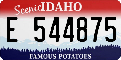 ID license plate E544875