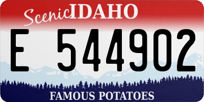 ID license plate E544902