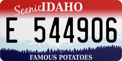 ID license plate E544906