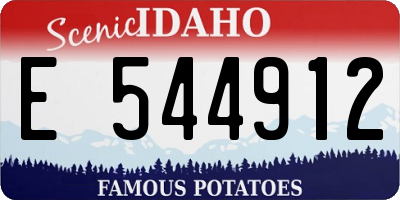 ID license plate E544912