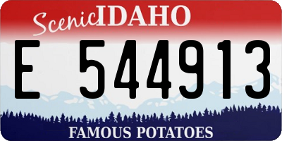 ID license plate E544913