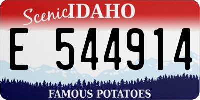 ID license plate E544914