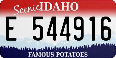 ID license plate E544916