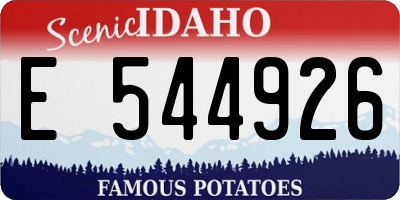 ID license plate E544926
