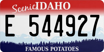 ID license plate E544927