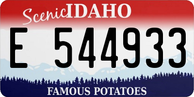 ID license plate E544933