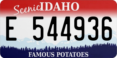 ID license plate E544936