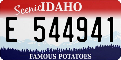 ID license plate E544941