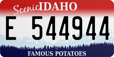 ID license plate E544944