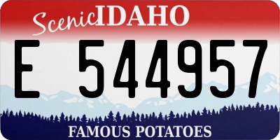 ID license plate E544957