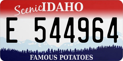 ID license plate E544964