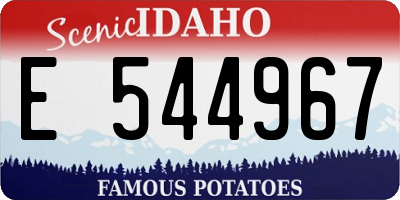 ID license plate E544967