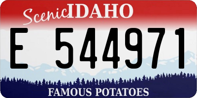 ID license plate E544971