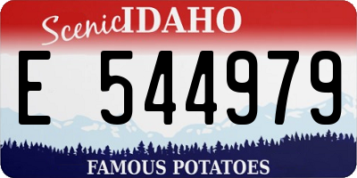 ID license plate E544979