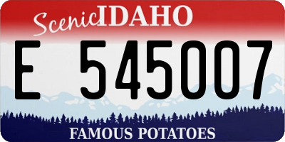 ID license plate E545007