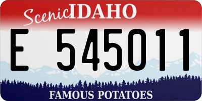 ID license plate E545011