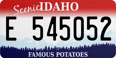 ID license plate E545052