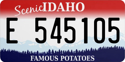 ID license plate E545105