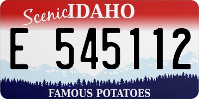ID license plate E545112