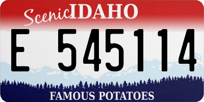 ID license plate E545114