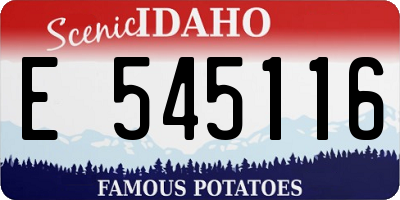 ID license plate E545116