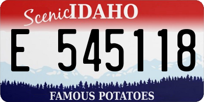 ID license plate E545118