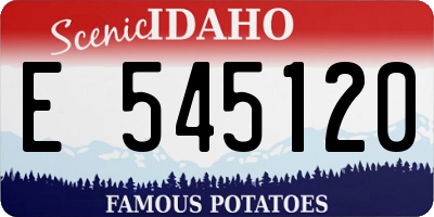 ID license plate E545120