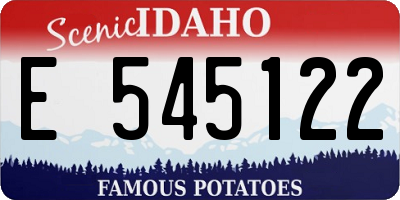 ID license plate E545122