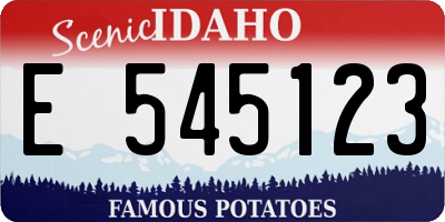 ID license plate E545123