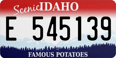 ID license plate E545139