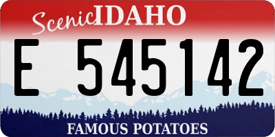 ID license plate E545142