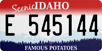 ID license plate E545144
