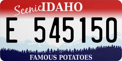 ID license plate E545150
