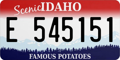 ID license plate E545151
