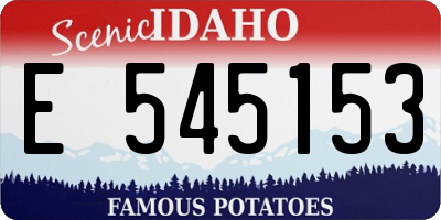 ID license plate E545153
