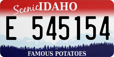 ID license plate E545154