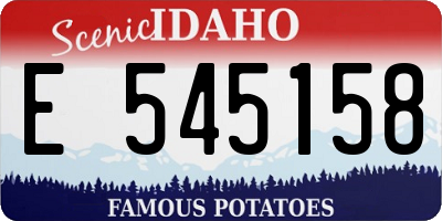 ID license plate E545158