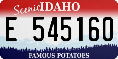 ID license plate E545160