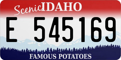 ID license plate E545169