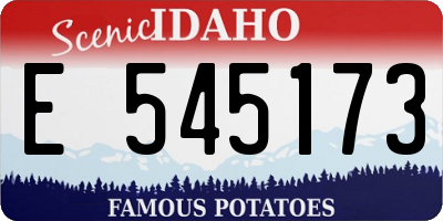 ID license plate E545173