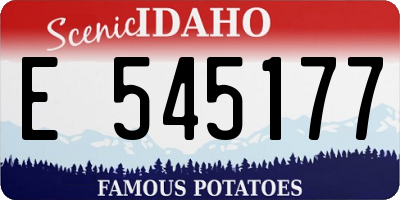 ID license plate E545177