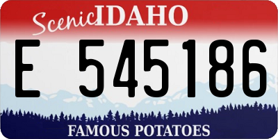 ID license plate E545186