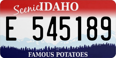 ID license plate E545189
